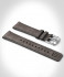 LEATHER STRAP GRAY CLASSIC - silver matte gebürst