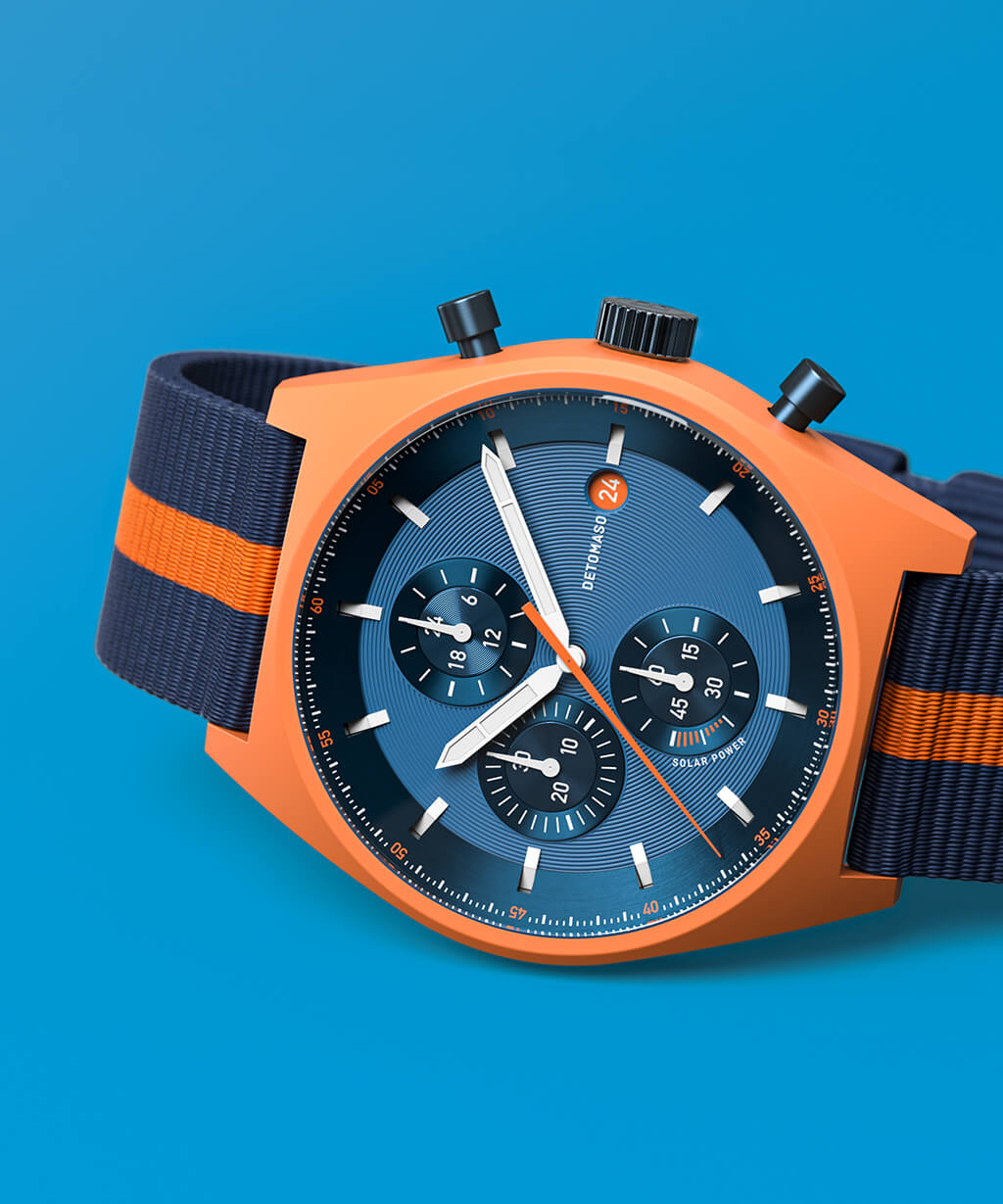 D10 CHRONO SOLAR ORANGE BLUE