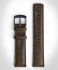 LEATHER STRAP DARK BROWN CLASSIC - blue matte