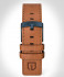 LEATHER STRAP RACING BROWN - dark blue matte gebü