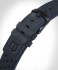 LEATHER STRAP RACING BLUE - black matte gebürste