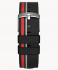 #TIDE OCEAN MATERIAL® STRAP BLACK RED - silver ma