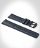 LEATHER STRAP BLUE CLASSIC - black matte brushed