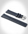 LEATHER STRAP BLUE CLASSIC - silver glossy