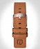 LEATHER STRAP RACING BROWN - rose gold glossy